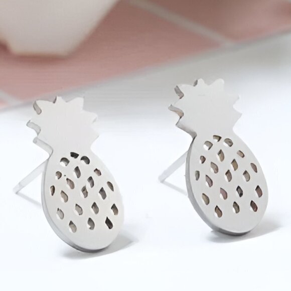 Silver Stud Earring Set of 3 Ocean Theme - Picture 5 of 5